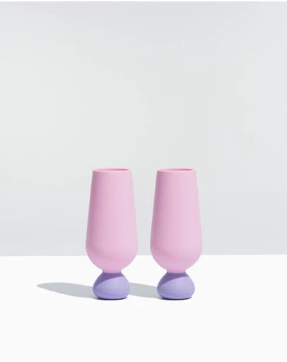 STYLD. - Bubble Champagne Flute Set (2 pcs)