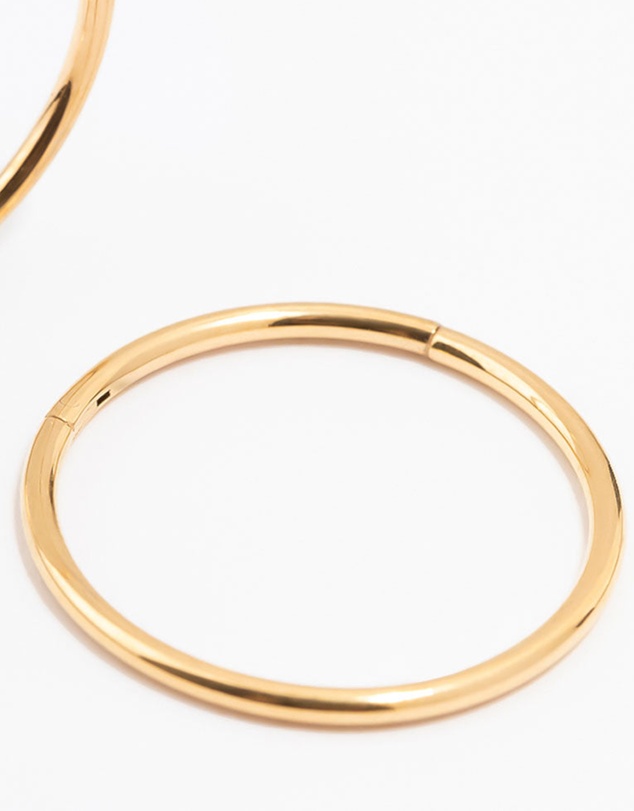 Lovisa - Gold Plated Surgical Steel Sleeper Earrings 14MM