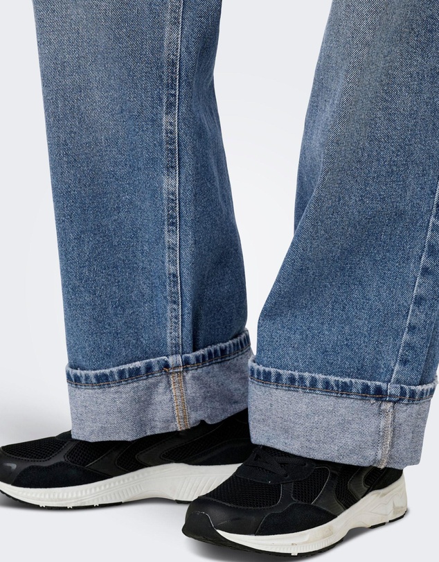 ONLY - Ella Wide Leg Fold Up Jeans