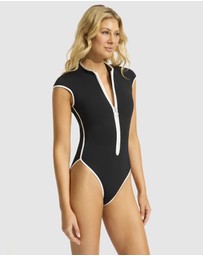 Seafolly - Seafolly Collective Cap Sleeve Zip Front One Piece