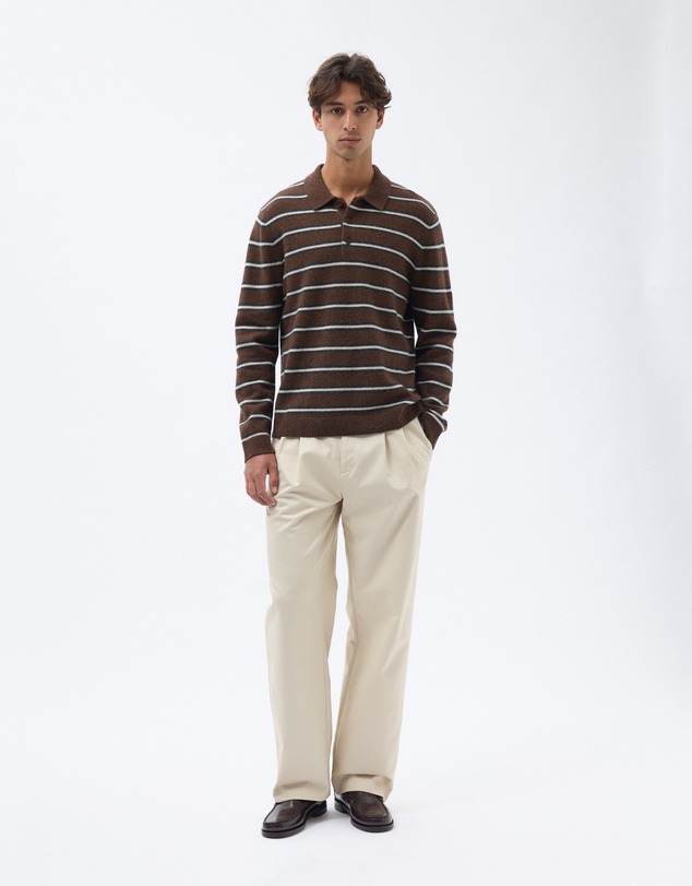 AERE - Stripe Wool Polo