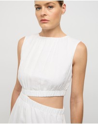 FRIEND of AUDREY - Camile Linen Cut-out Dress