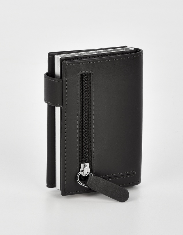 Cobb & Co - Healy Metal Chamber RFID Safe Leather Card Wallet