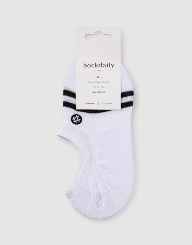 Sockdaily - Low Show Lyocell Socks 9 Pack White