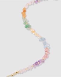 Wanderlust + Co - Kaleidoscope Beaded Gold Necklace