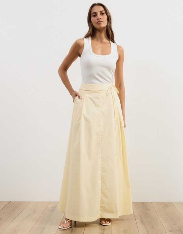 Atmos&Here - Tova Belt Detail Maxi Skirt