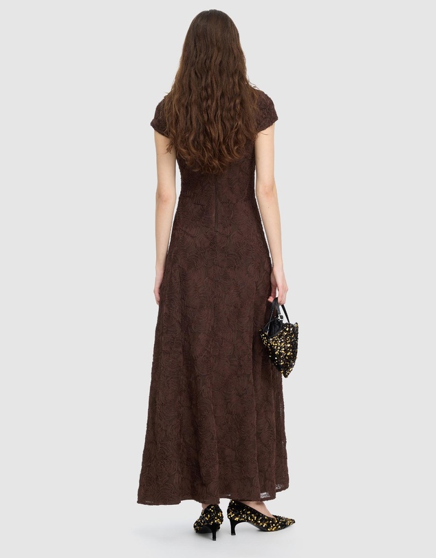 ROTATE - Flower Mesh Maxi Dress