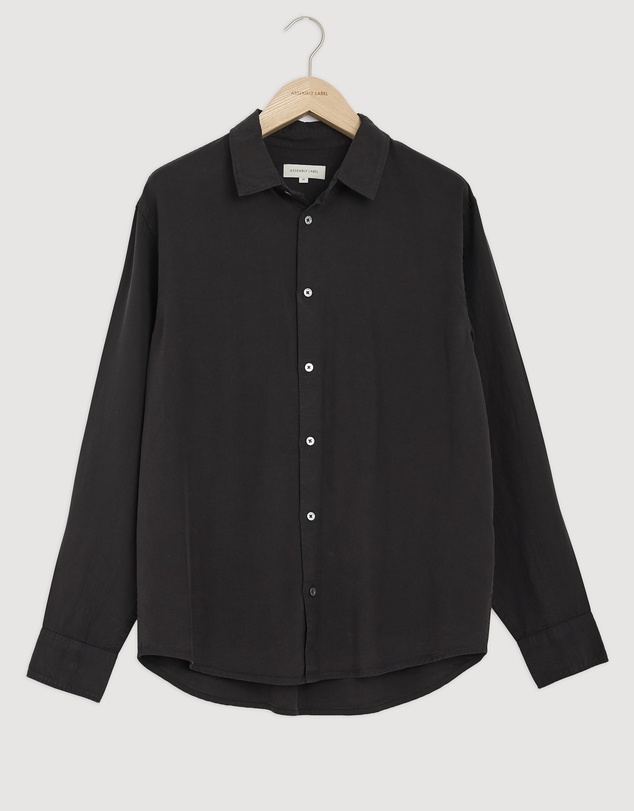 Revibe - Repaired Assembly Label Linen Mens Shirts L/S