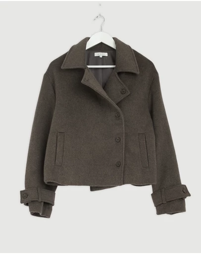 Revibe - Repaired AERE Sofia Wool Blend Jacket - AU 10