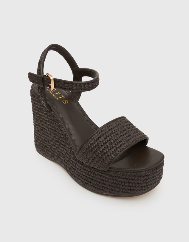 Betts - Fame Raffia Platform Wedges
