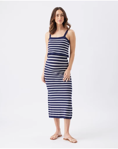 Ripe Maternity - Pointelle Knit Nursing Dress