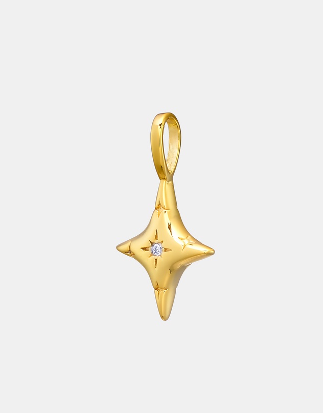 Zoe Olivia - 14K Gold Vermeil Cubic Zirconia Star Charm