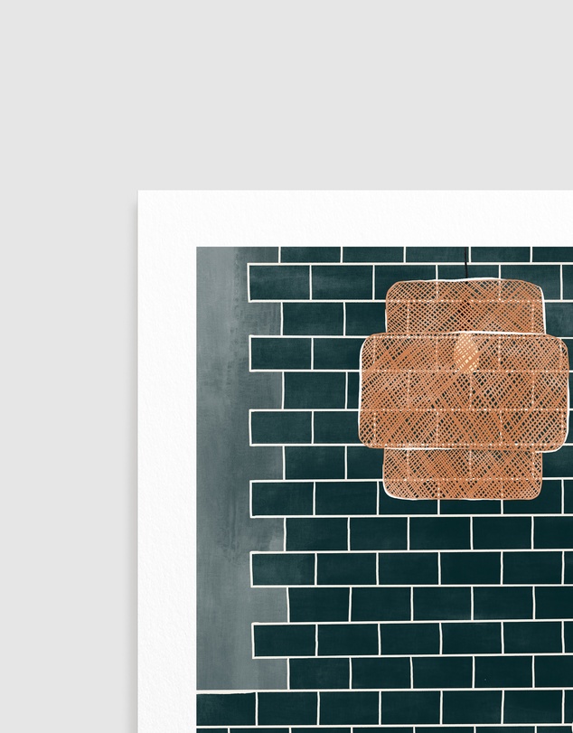 Olive et Oriel - Bathroom Babe by Ivy Green Illustrations Art Print