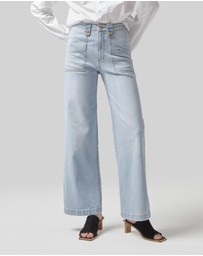 DRICOPER DENIM - Carrie Sunbleached Wide Straight Leg Jeans