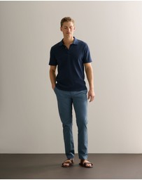 Trenery - Slim Fit Chino Pant in Petrol Blue