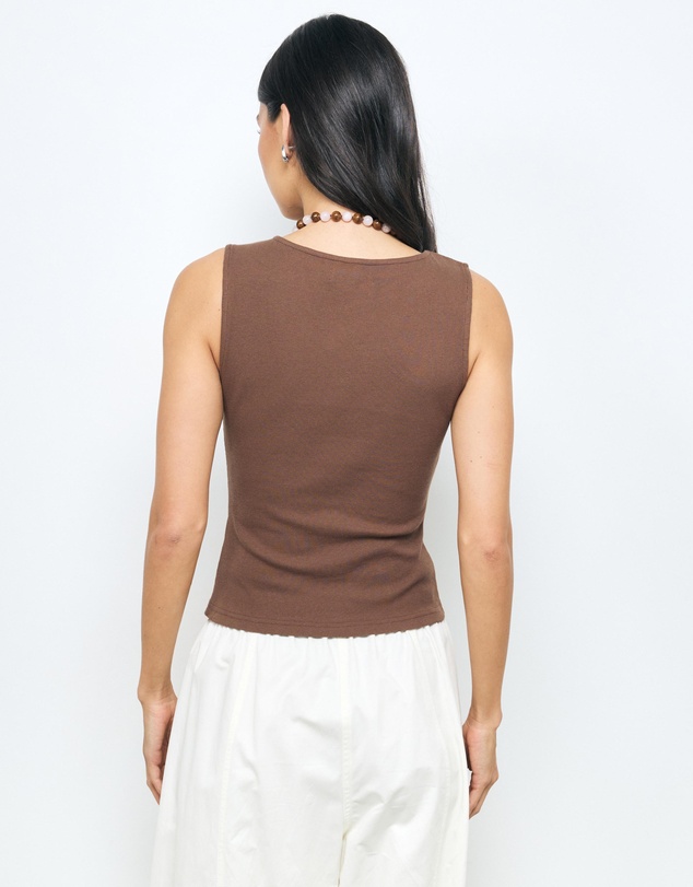 AERE - Ribbed Boat Neck Tank