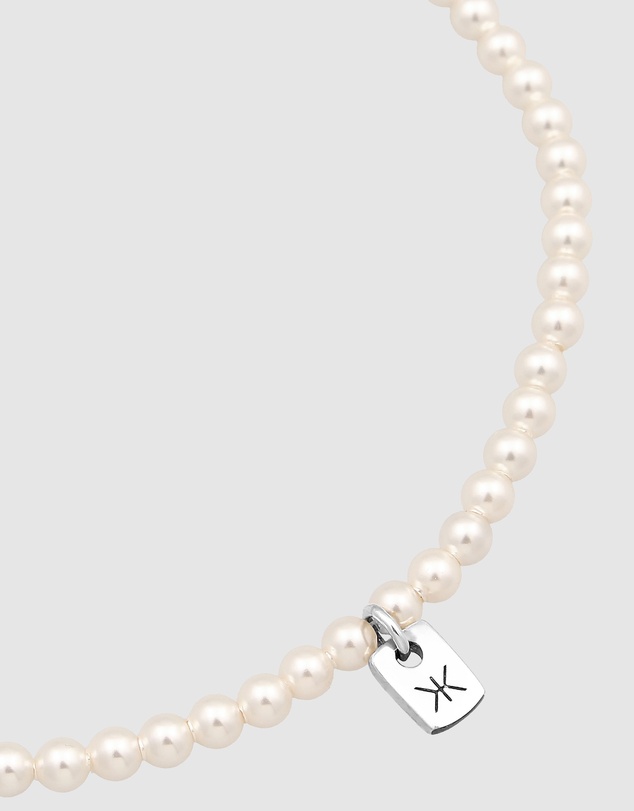 Kuzzoi - ICONIC EXCLUSIVE - Bracelet Male Beads Pearl 925 Sterling Silver