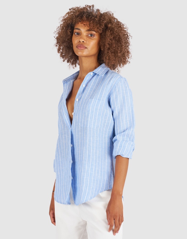 CAMIXA - IRIS Stripes Linen Shirt