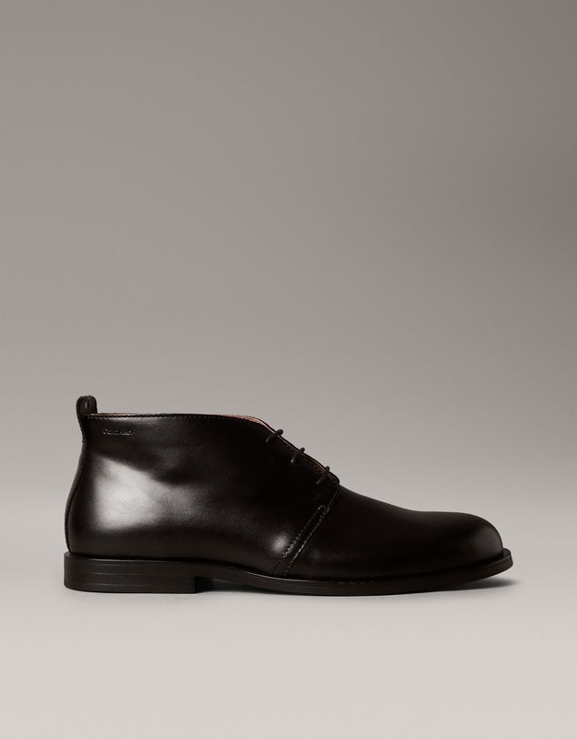 Calvin Klein - Leather Desert Boot Lace-Up Shoes