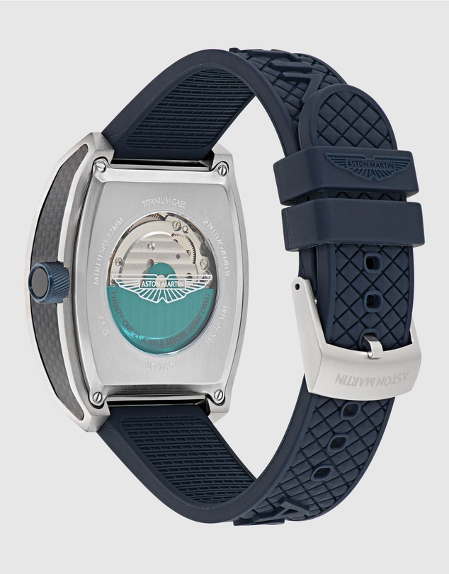 Aston Martin - TRG Titanium Case Blue Dial Blue Silicone Strap Watch