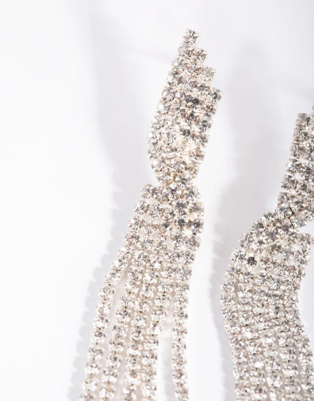 Lovisa - Silver Twisted Strand Drop Earrings