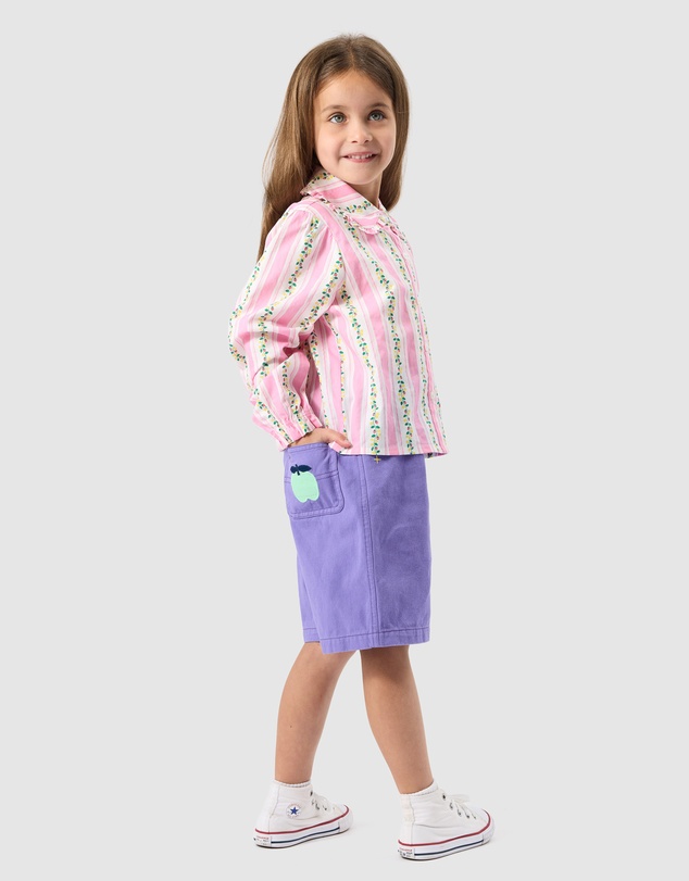 Goldie + Ace - Antique Stripe Strawberry Shirt - Babies-Kids