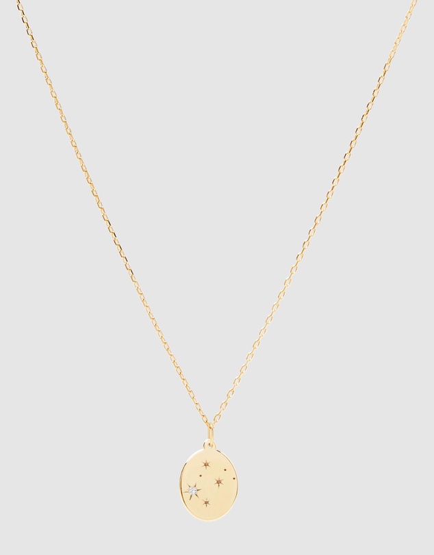 Luna Rae - Solid Gold - Stars of Gemini Diamond Necklace