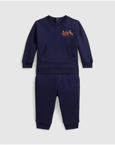 Polo Ralph Lauren - Triple-Pony Fleece Sweatshirt & Pant Set - Babies