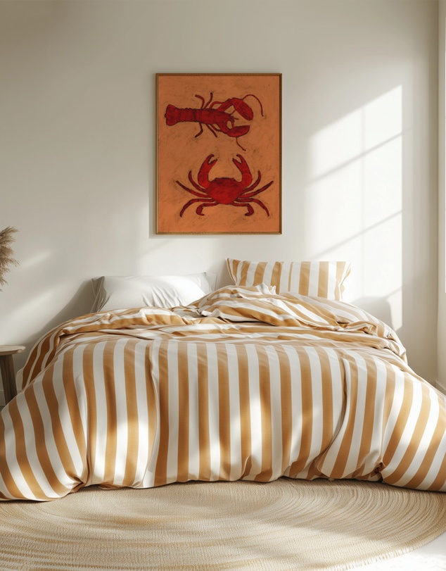 Olive et Oriel - Coastal Creatures by Shatha Al Dafai Art Print