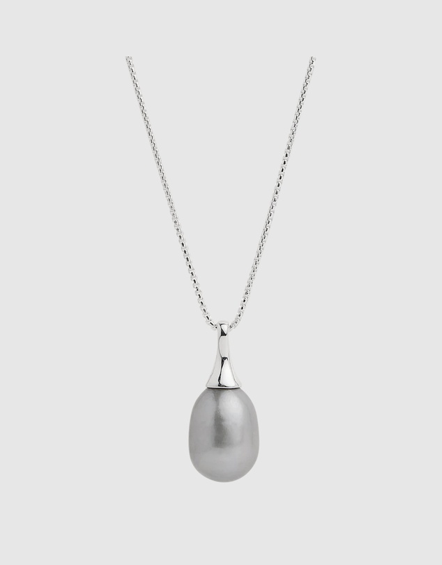 Najo - Isla Silver Pearl (Grey) Necklace