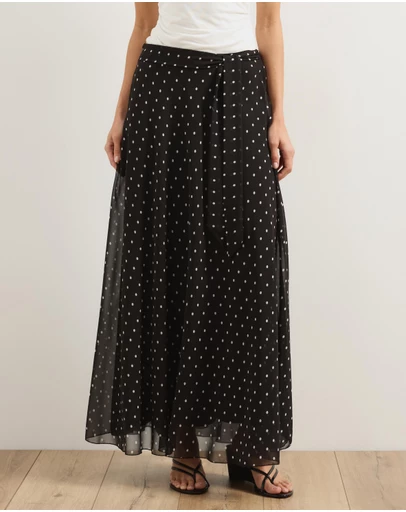 Atmos&Here - Rumi Polka Dot Maxi Skirt