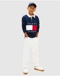 Tommy Hilfiger - Heritage Colour-Blocked Flag LS Polo Shirt - Teens