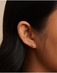 Astrid & Miyu - Pearl & Crystal 18ct Gold Plated Studs