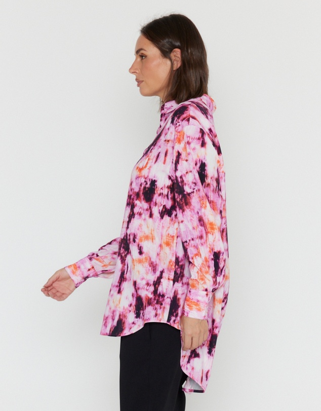 ALEXANDRA - Kristos Shirt Pink Textured Print