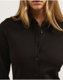 Atmos&Here - Rea Fitted Long Sleeve Ponte Shirt