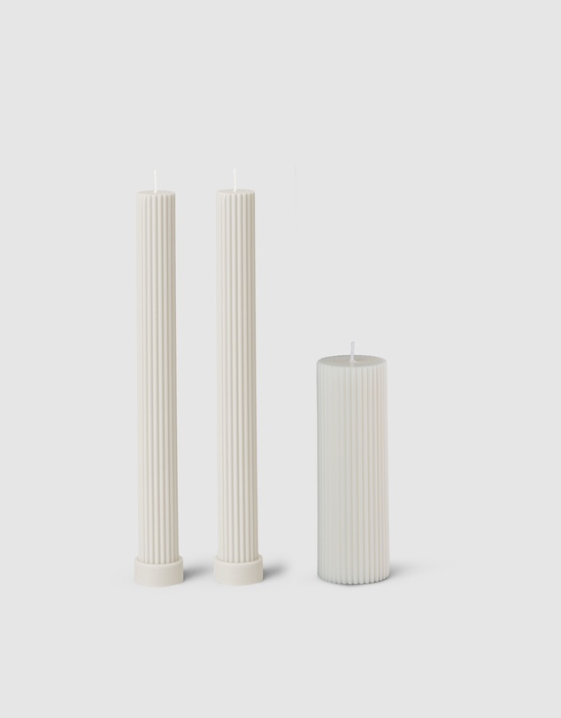 Black Blaze - Column Pillar Candle Combo