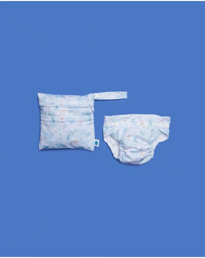 itti bitti - Reusable Swim Nappy + Small Double Pocket Wetbag - Babies-Kids