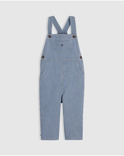 Tommy Hilfiger - Railroad Stripe Denim Dungarees - Babies