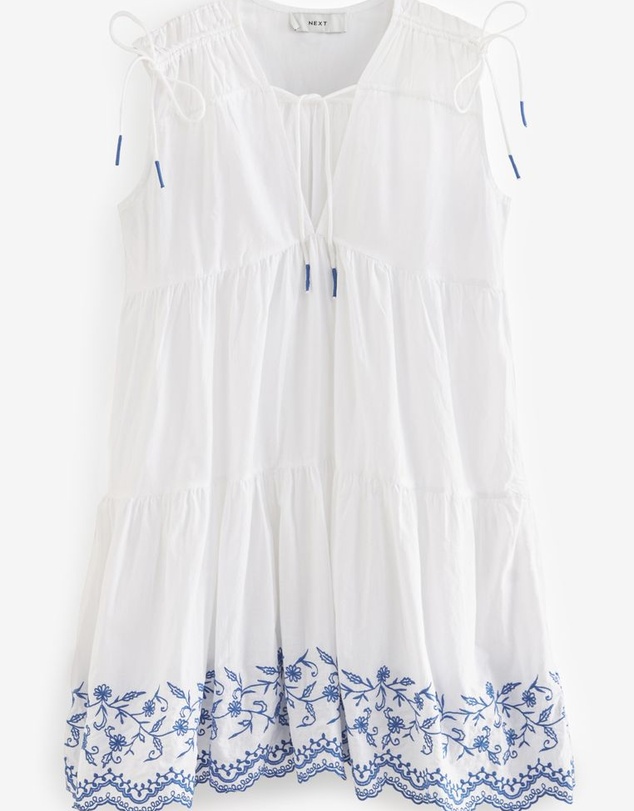 NEXT - Embellished Hem Tiered Mini Dress