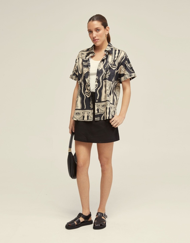 Oxford - Jasmine Printed Short Sleeve Shirt
