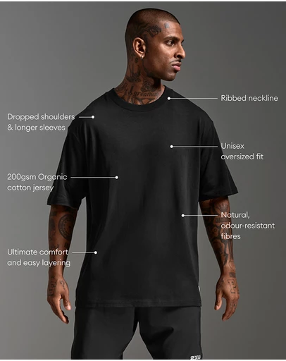 2XU - EZ Unisex Oversized Cotton Tee