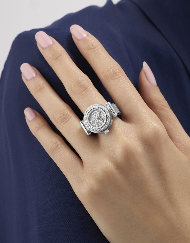 GUESS - GUESS Ladies Silver-Tone Analogue Ring Watch