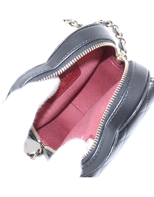 Pre-Loved by Azura Reborn - Pre-Loved Mini Lambskin CC in Love Heart Belt Bag