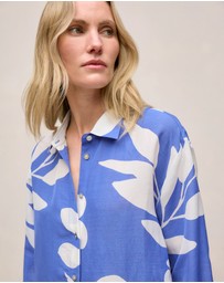 Trenery - Marea Relaxed Shirt Dress in Vivid Blue