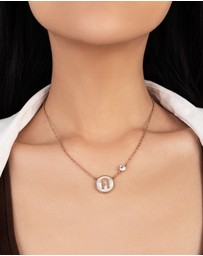 Furla - Furla Stones Rose Gold Tone Necklace