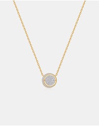 Ania Haie - Gold Reversible Pave Moon Evil-Eye Necklace