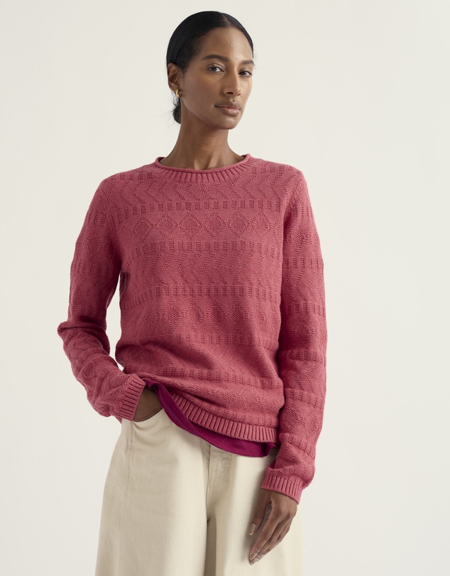 Seasalt - Seasalt Cornwall Pink Kinter Organic Cotton Jumper