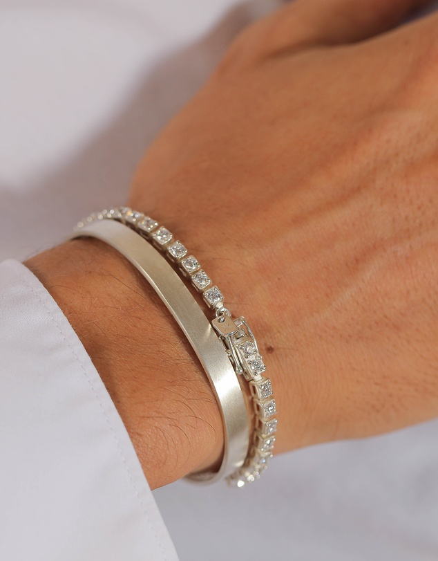 Kuzzoi - ICONIC EXCLUSIVE - Polished Cuff Bracelet in 925 Sterling Silver