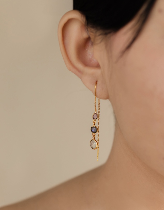 Meshca - Lily threader earrings