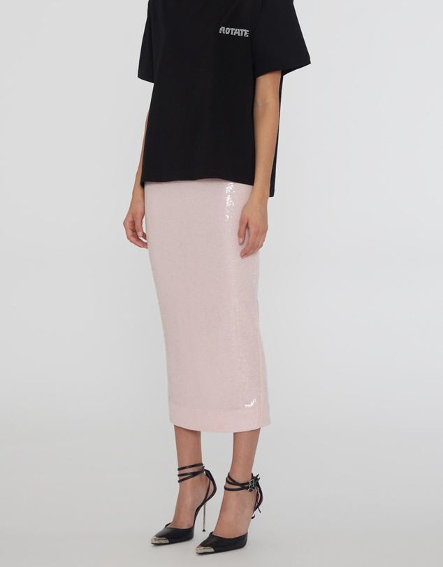 ROTATE - Sequin Midi Pencil Skirt